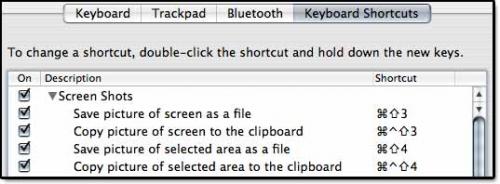 keyboard shortcuts