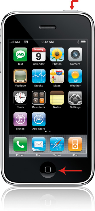 iPhone 3G Power and Home buttons