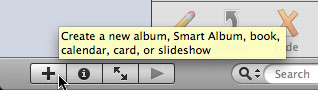iPhoto plus button